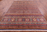 Khorjin Persian Gabbeh Hand Knotted Wool Rug - 8' 2" X 11' 6" - Golden Nile