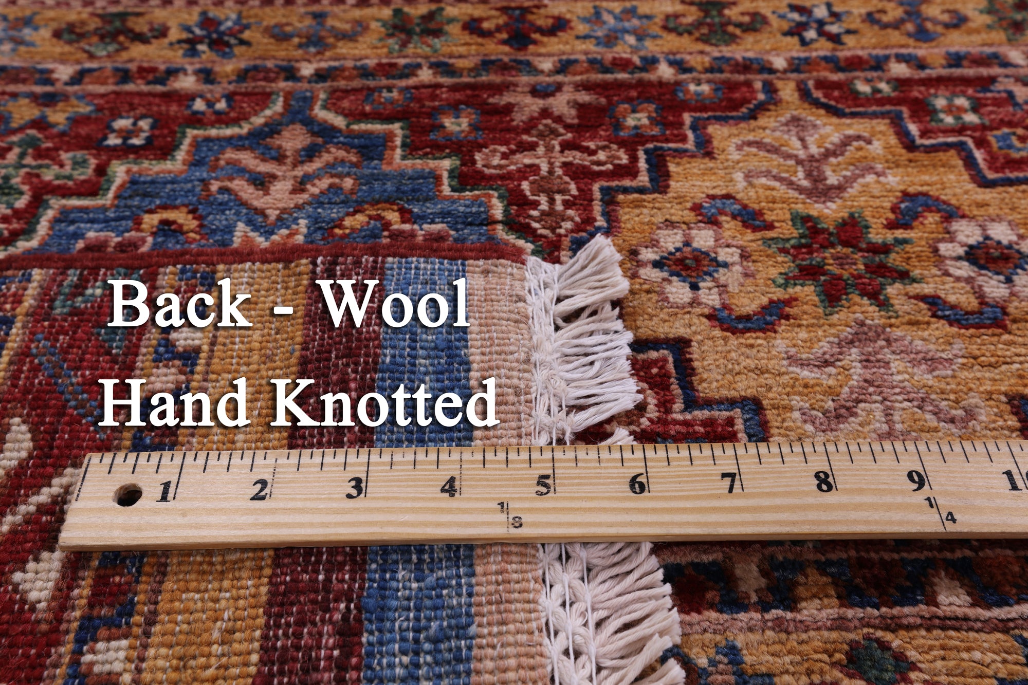 Khorjin Persian Gabbeh Hand Knotted Wool Rug - 8' 2" X 11' 6" - Golden Nile