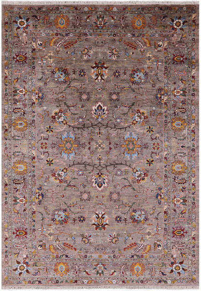 Peshawar Hand Knotted Wool Rug - 6' 11" X 9' 11" - Golden Nile