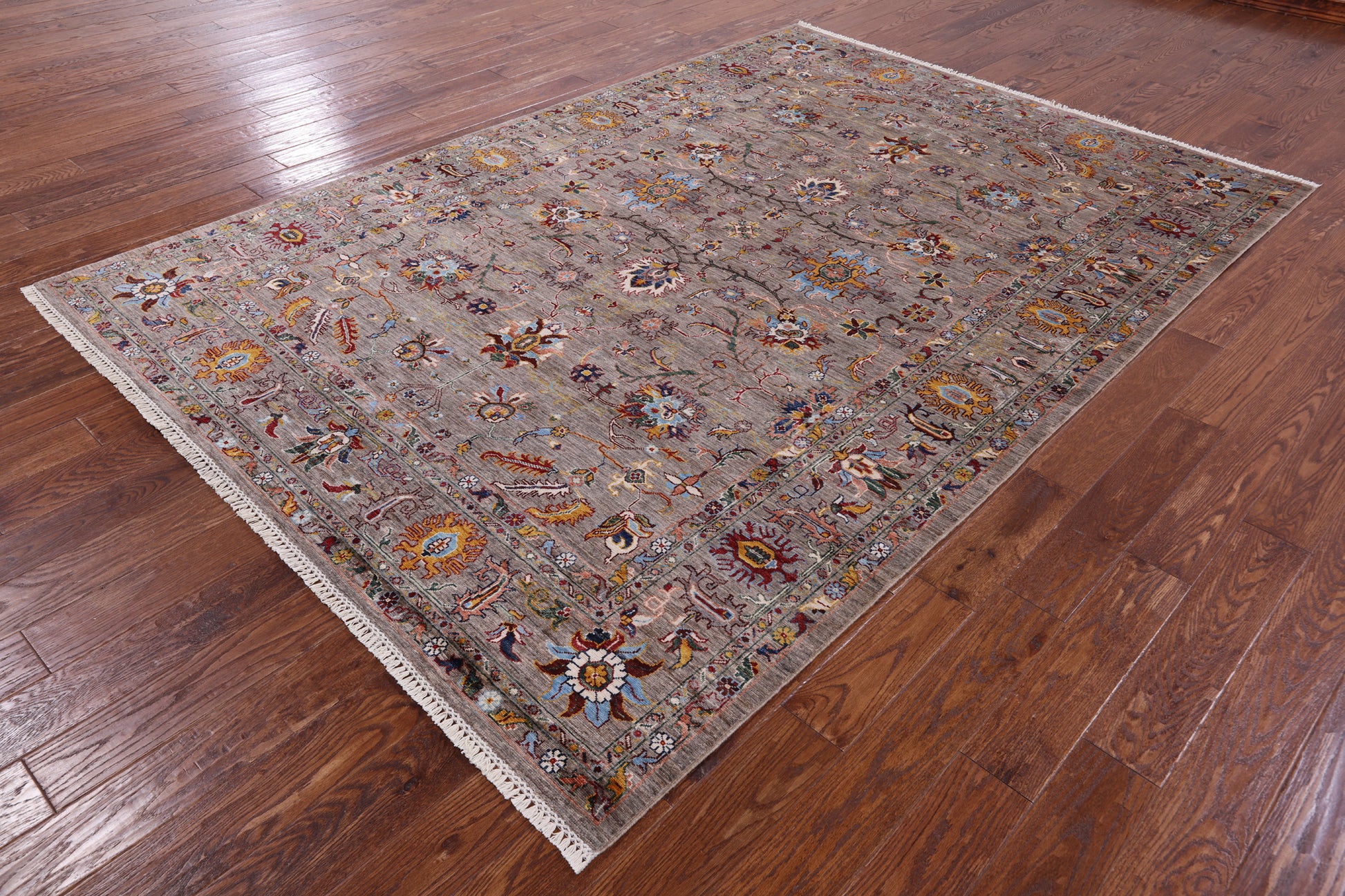 Peshawar Hand Knotted Wool Rug - 6' 11" X 9' 11" - Golden Nile