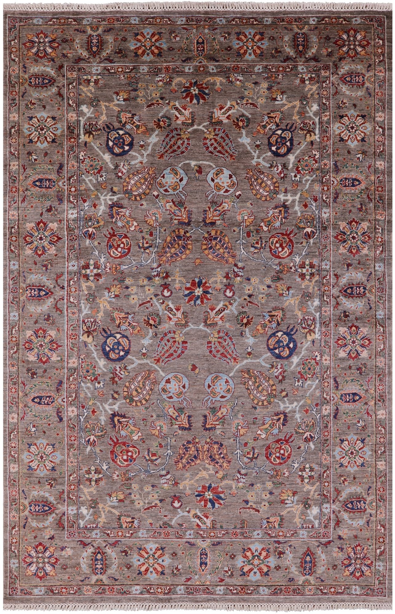 Peshawar Handmade Wool Rug - 5' 11" X 8' 11" - Golden Nile