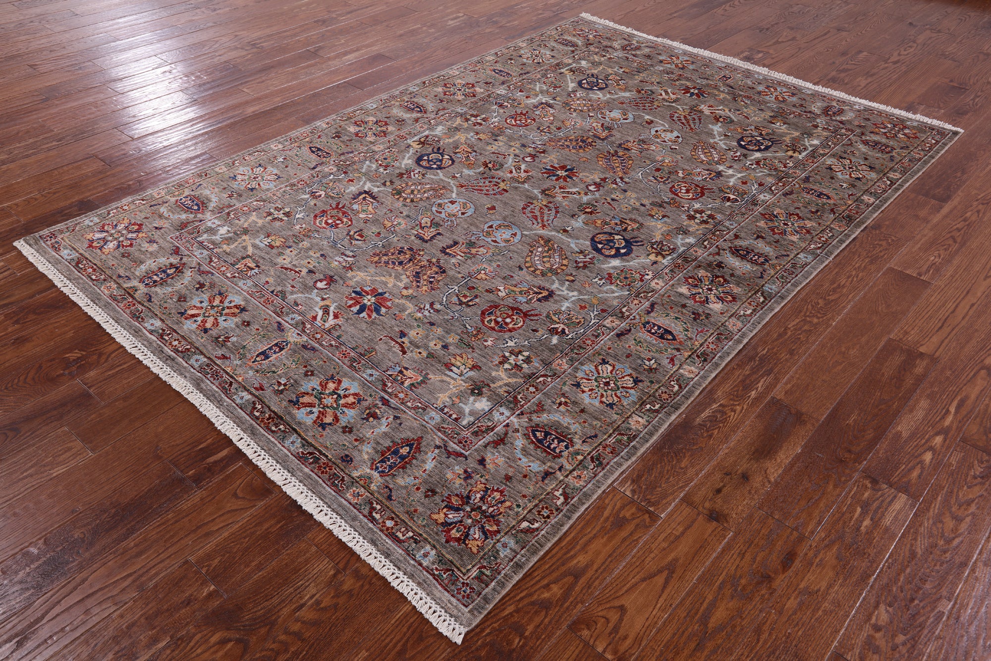 Peshawar Handmade Wool Rug - 5' 11" X 8' 11" - Golden Nile