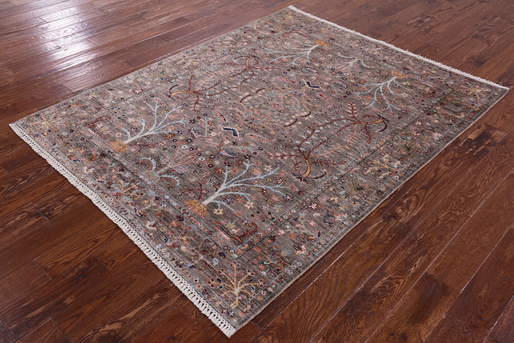 Peshawar Handmade Wool Rug - 5' 3" X 6' 7" - Golden Nile