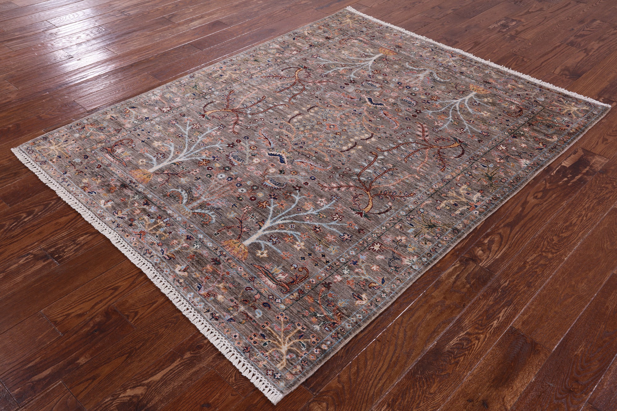 Peshawar Handmade Wool Rug - 5' 3" X 6' 7" - Golden Nile