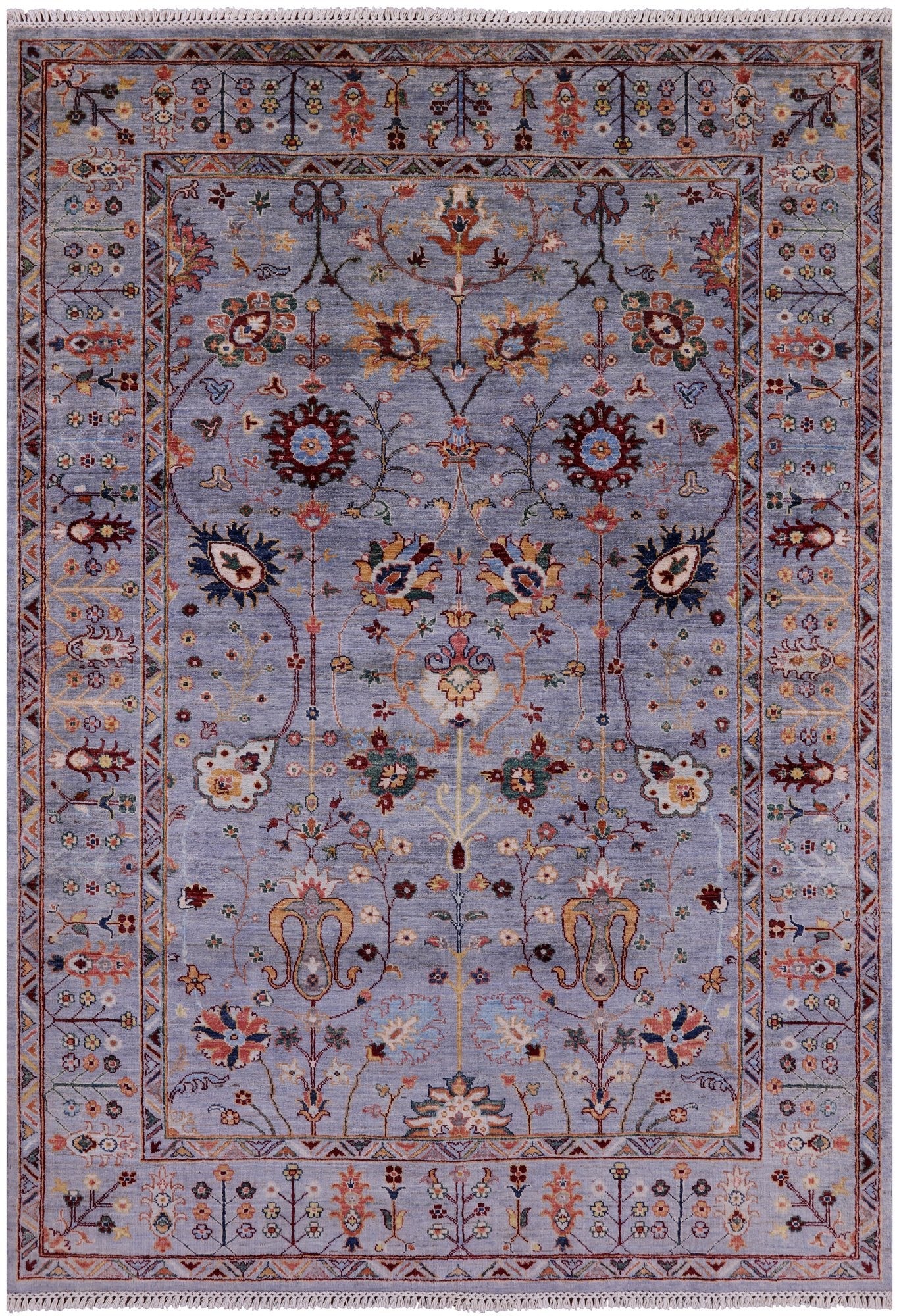 Peshawar Hand Knotted Wool Rug - 5' 8" X 7' 11" - Golden Nile
