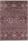 Persian Gabbeh Handmade Wool Rug - 6' 9" X 9' 9" - Golden Nile
