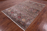 Persian Gabbeh Handmade Wool Rug - 6' 9" X 9' 9" - Golden Nile