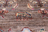 Persian Gabbeh Handmade Wool Rug - 6' 9" X 9' 9" - Golden Nile