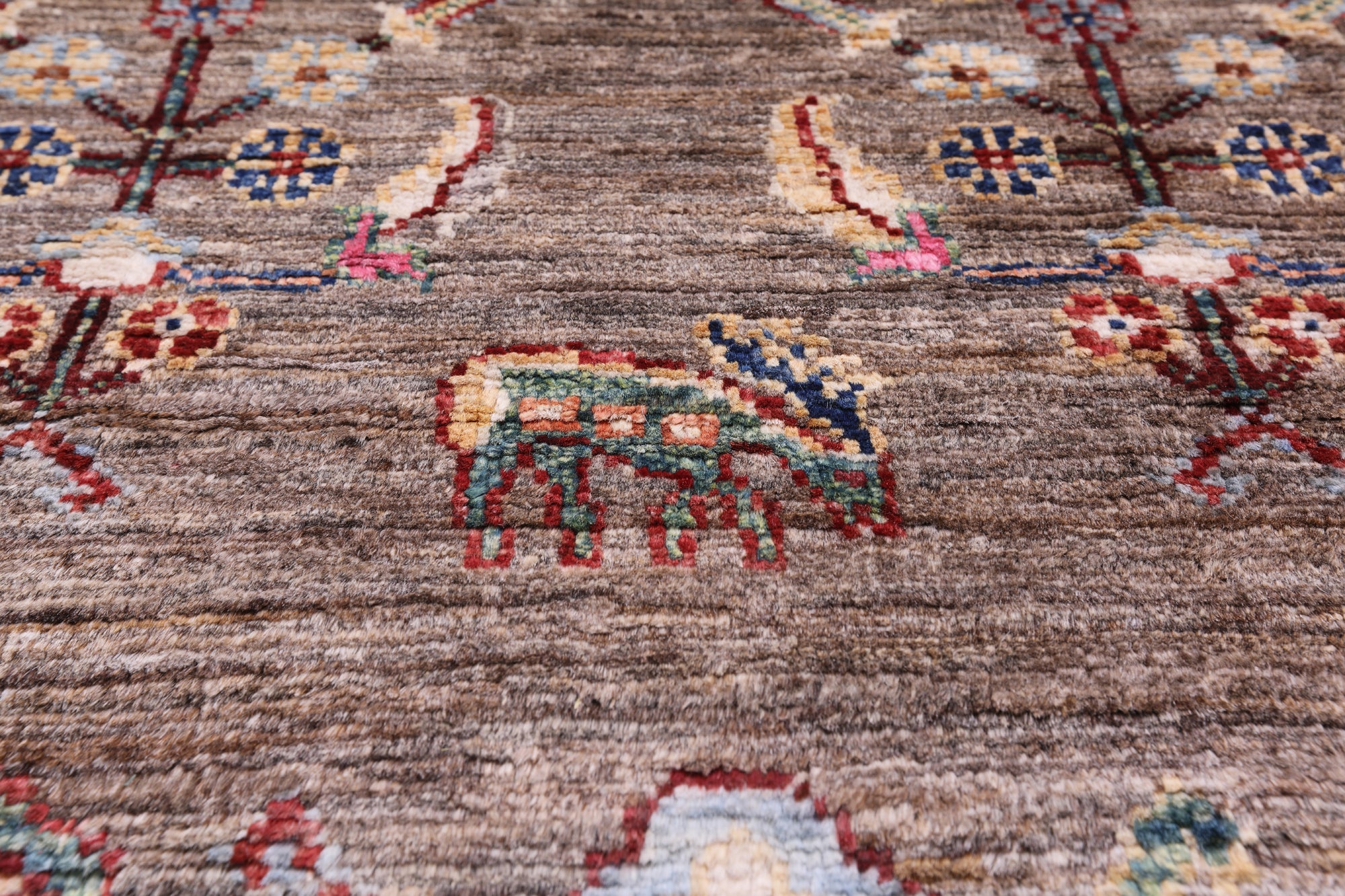 Persian Gabbeh Handmade Wool Rug - 6' 9" X 9' 9" - Golden Nile
