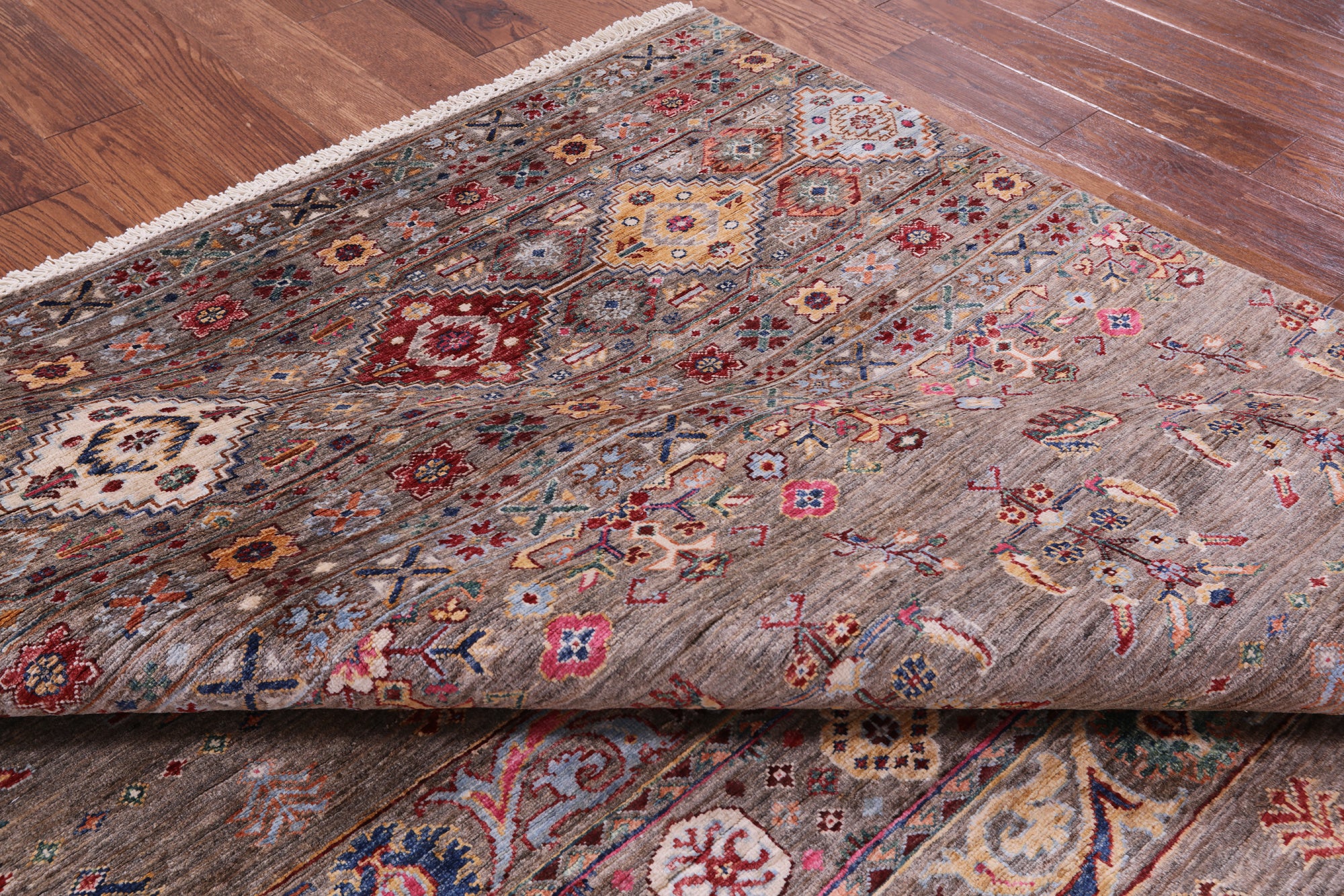 Persian Gabbeh Handmade Wool Rug - 6' 9" X 9' 9" - Golden Nile
