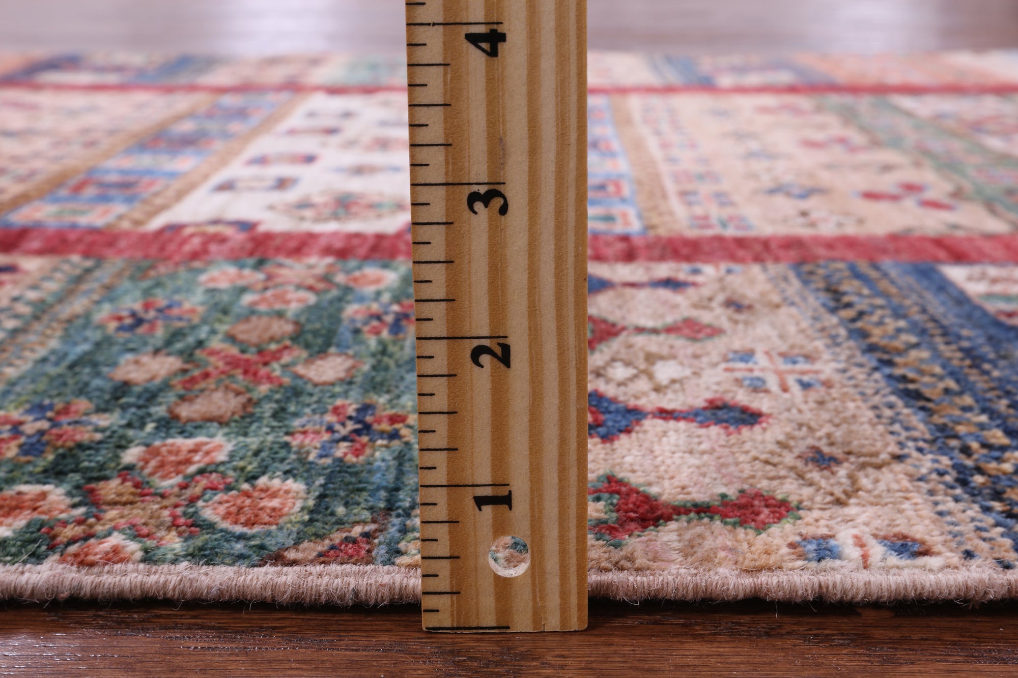 Tribal Persian Gabbeh Hand Knotted Wool Rug - 3' 4" X 4' 10" - Golden Nile
