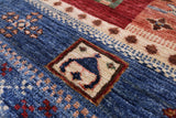 Tribal Persian Gabbeh Hand Knotted Wool Rug - 3' 4" X 4' 10" - Golden Nile