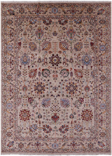 Peshawar Hand Knotted Wool Rug - 8' 3" X 11' 4" - Golden Nile