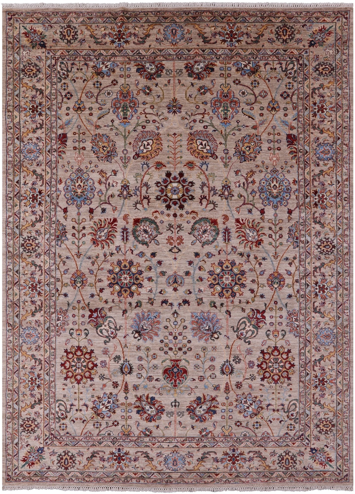 Peshawar Hand Knotted Wool Rug - 8' 3" X 11' 4" - Golden Nile