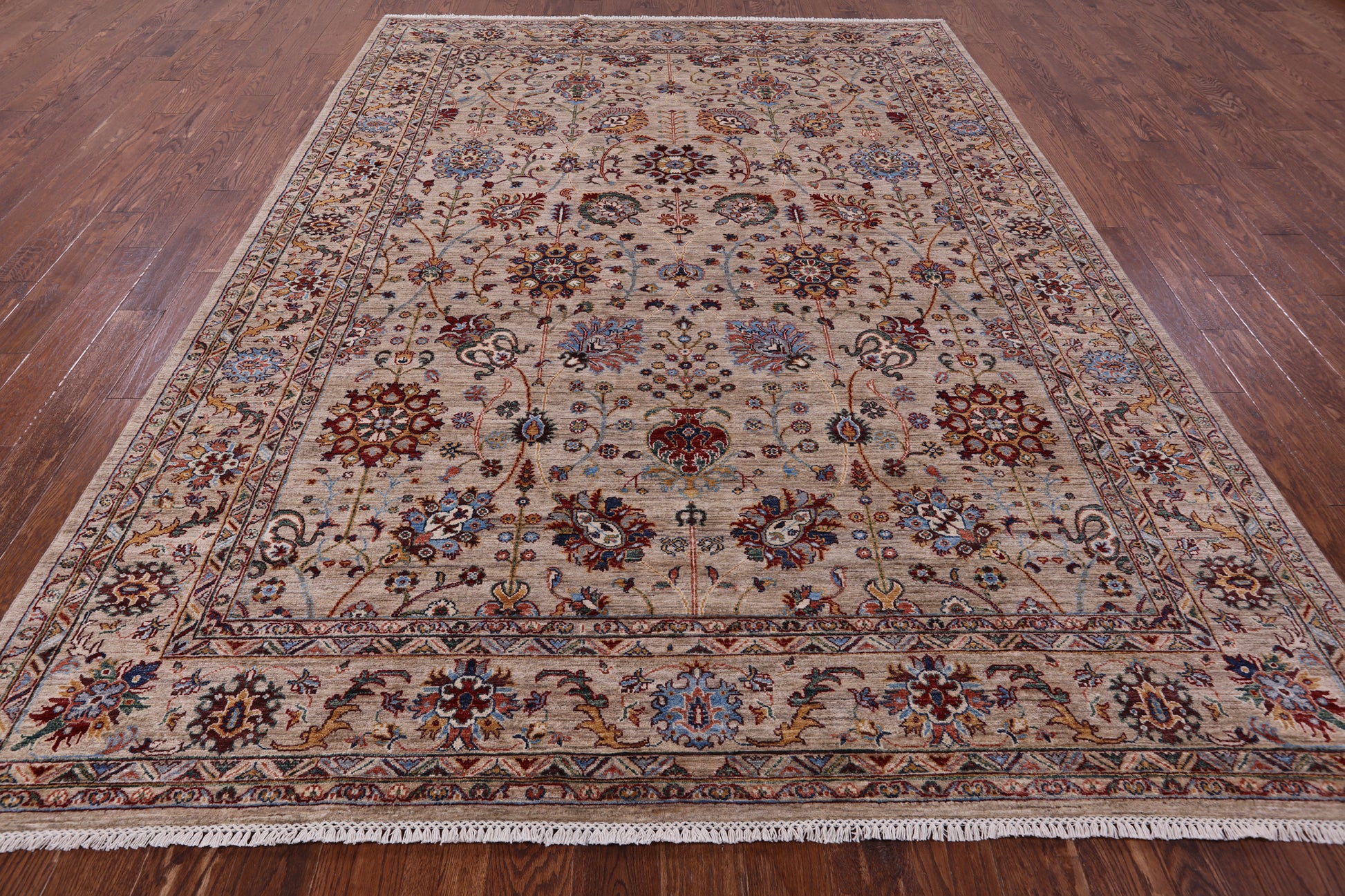 Peshawar Hand Knotted Wool Rug - 8' 3" X 11' 4" - Golden Nile