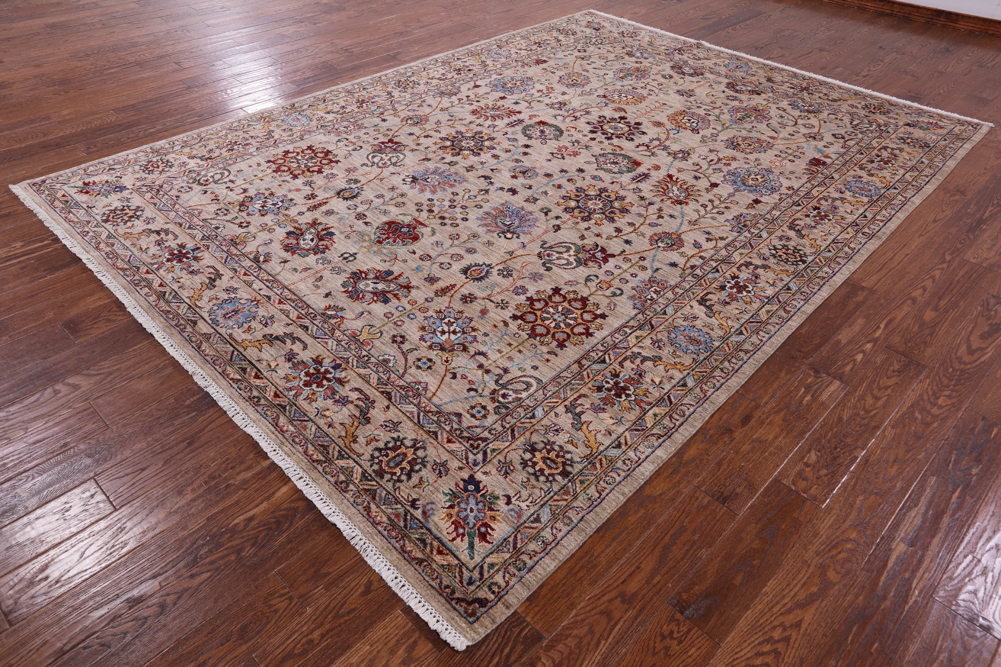 Peshawar Hand Knotted Wool Rug - 8' 3" X 11' 4" - Golden Nile