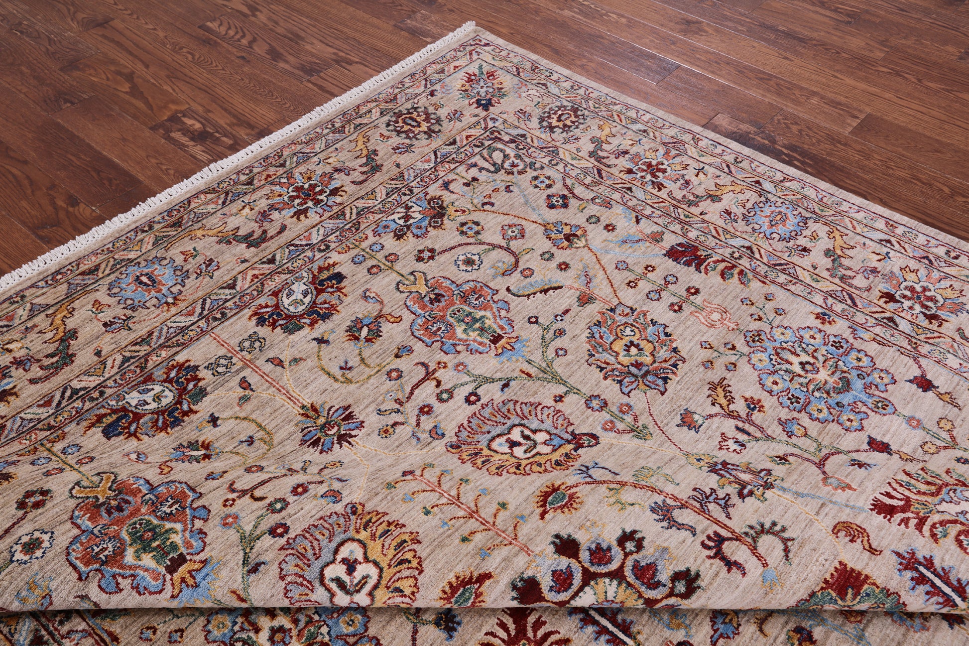 Peshawar Hand Knotted Wool Rug - 8' 3" X 11' 4" - Golden Nile