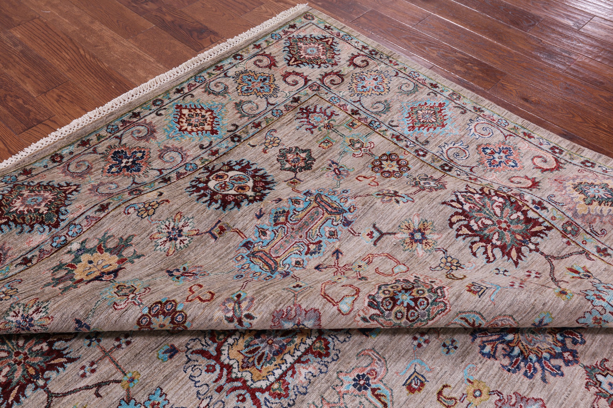 Peshawar Hand Knotted Wool Rug - 8' 2" X 9' 10" - Golden Nile