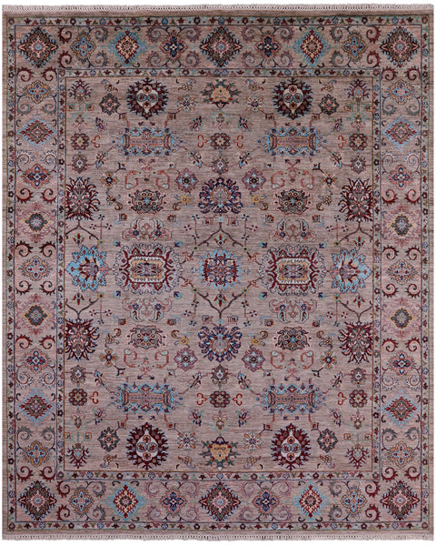 Peshawar Hand Knotted Wool Rug - 8' 2" X 9' 10" - Golden Nile