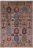 Turkmen Ersari Hand Knotted Wool Rug - 5' 10" X 8' 0" - Golden Nile