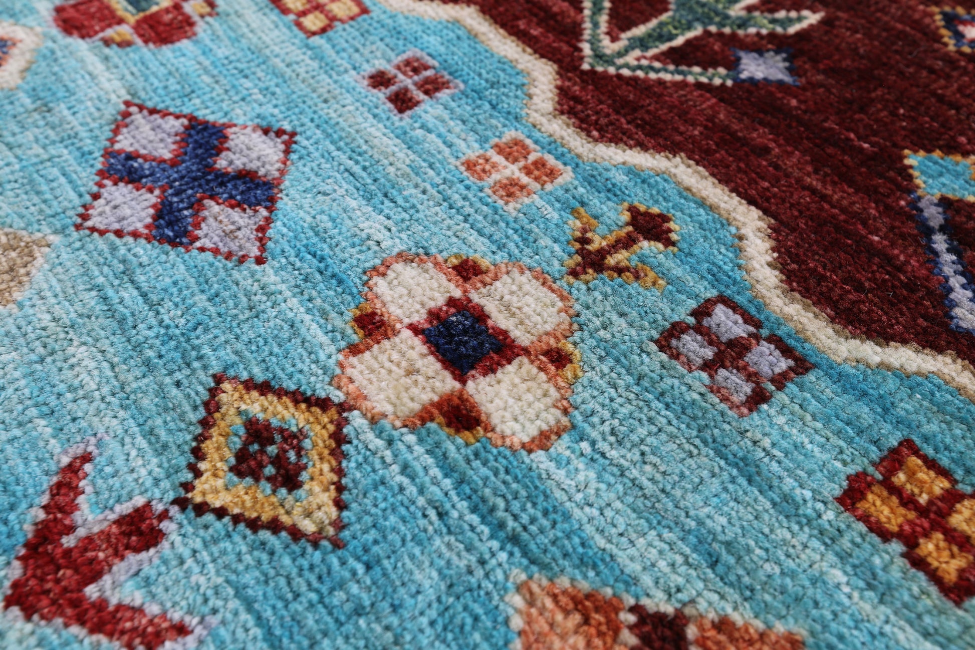 Tribal Persian Gabbeh Hand Knotted Wool Rug - 5' 1" X 6' 8" - Golden Nile