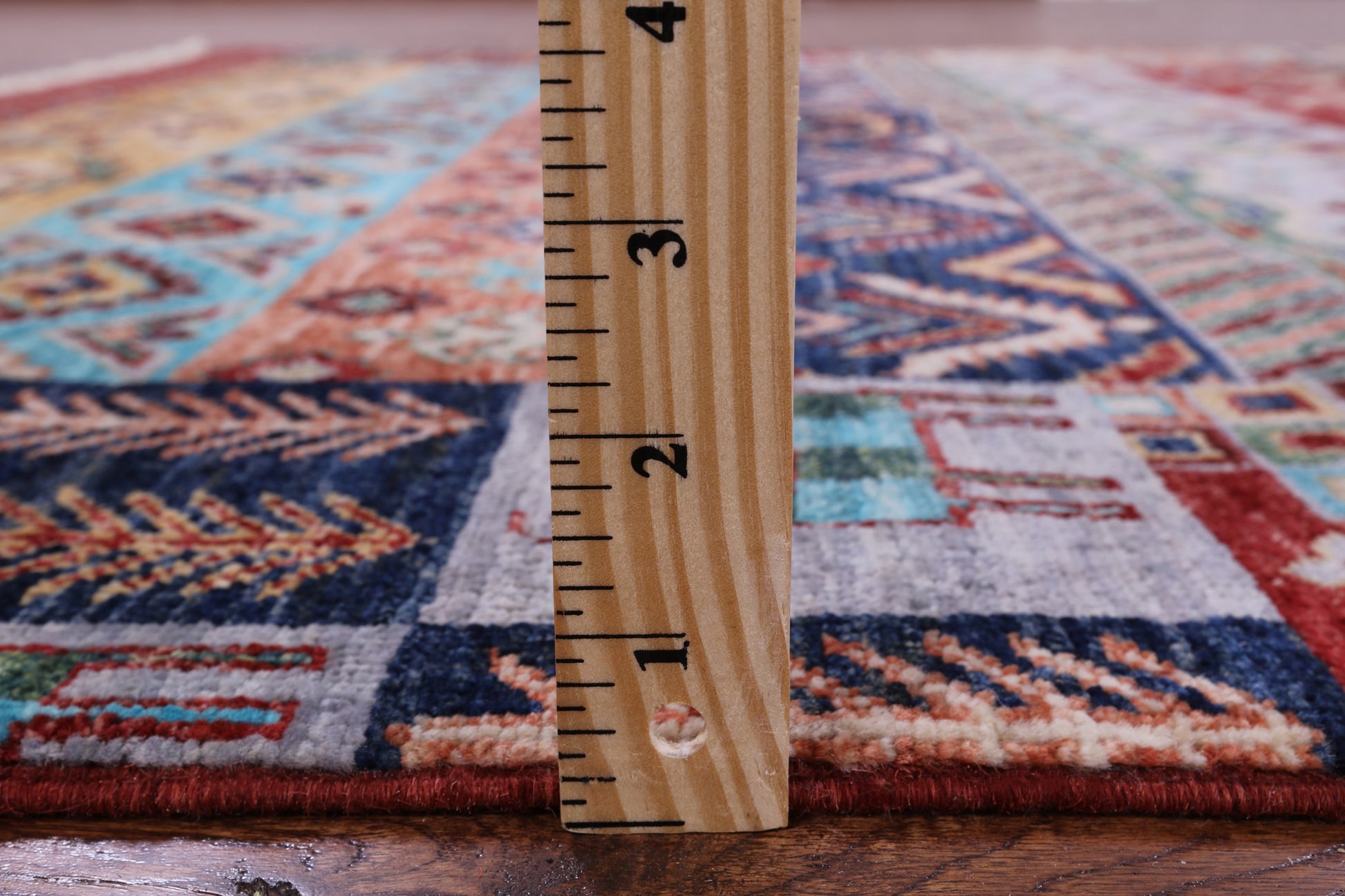 Tribal Persian Gabbeh Hand Knotted Wool Rug - 5' 1" X 6' 8" - Golden Nile