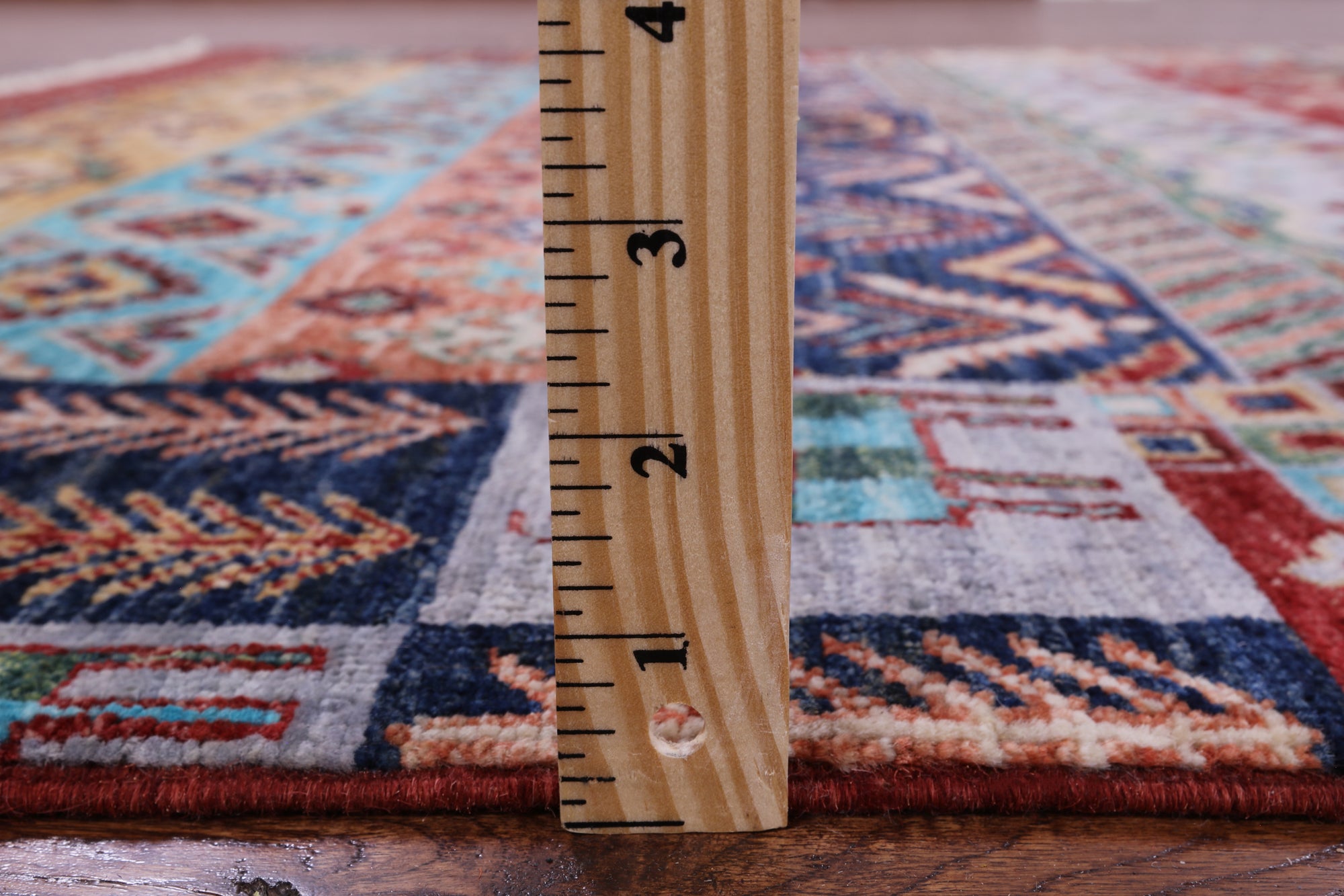 Tribal Persian Gabbeh Hand Knotted Wool Rug - 5' 1" X 6' 8" - Golden Nile