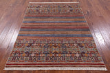 Khorjin Persian Gabbeh Handmade Wool Rug - 4' 11" X 6' 9" - Golden Nile
