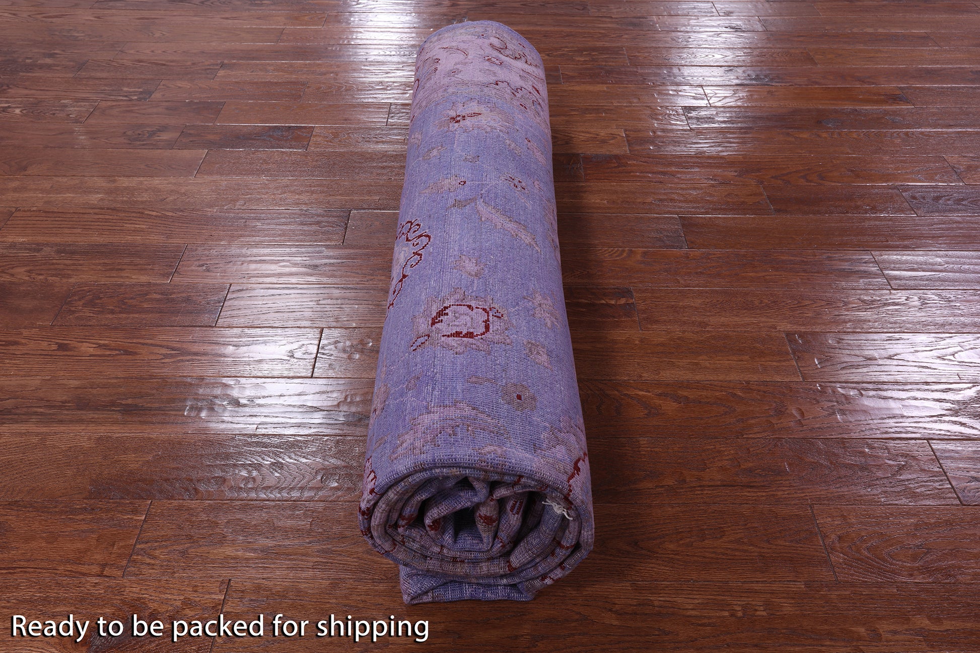 Purple Full Pile Overdyed Hand Knotted Wool Rug - 9' 0" X 11' 8" - Golden Nile
