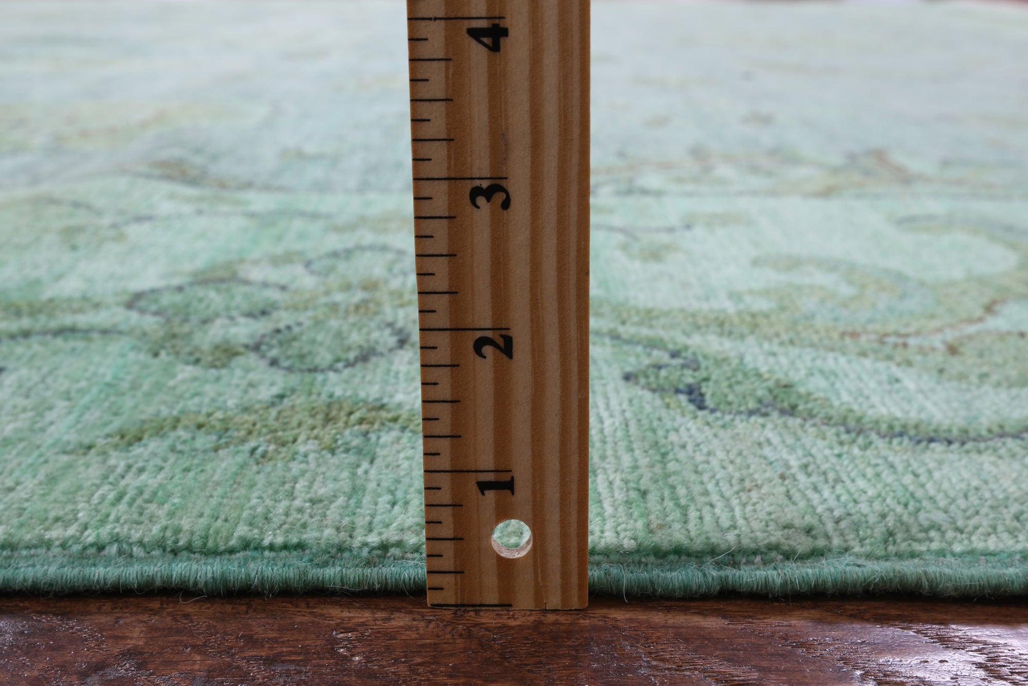 Green Full Pile Overdyed Handmade Wool Rug - 8' 10" X 11' 10" - Golden Nile