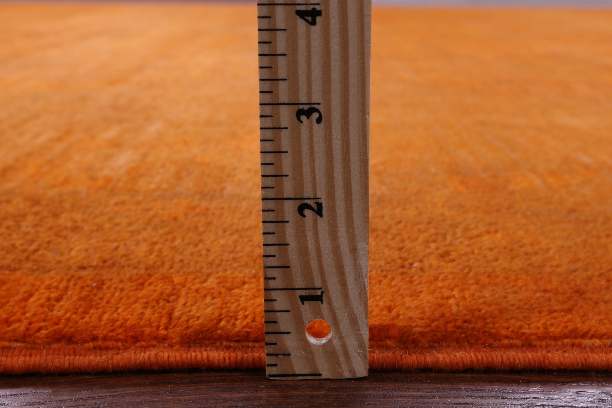 Orange Full Pile Overdyed Hand Knotted Wool Rug - 9' 0" X 11' 9" - Golden Nile