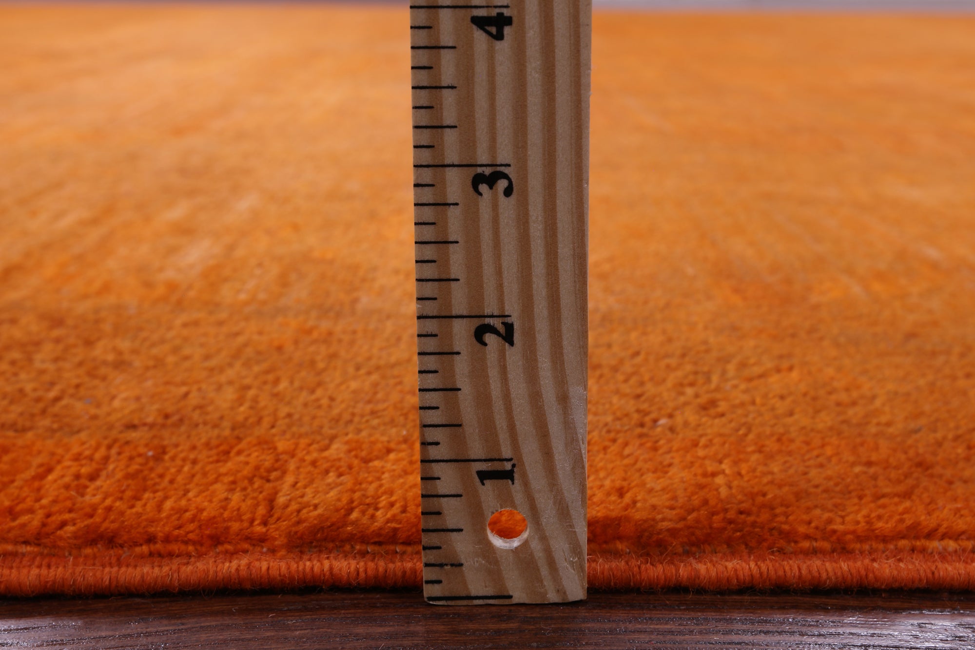 Orange Full Pile Overdyed Hand Knotted Wool Rug - 9' 0" X 11' 9" - Golden Nile