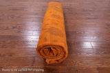 Orange Full Pile Overdyed Hand Knotted Wool Rug - 9' 0" X 11' 9" - Golden Nile
