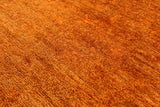 Orange Full Pile Overdyed Hand Knotted Wool Rug - 9' 0" X 11' 9" - Golden Nile