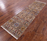 Khorjin Persian Gabbeh Handmade Wool Runner Rug - 2' 9" X 10' 0" - Golden Nile