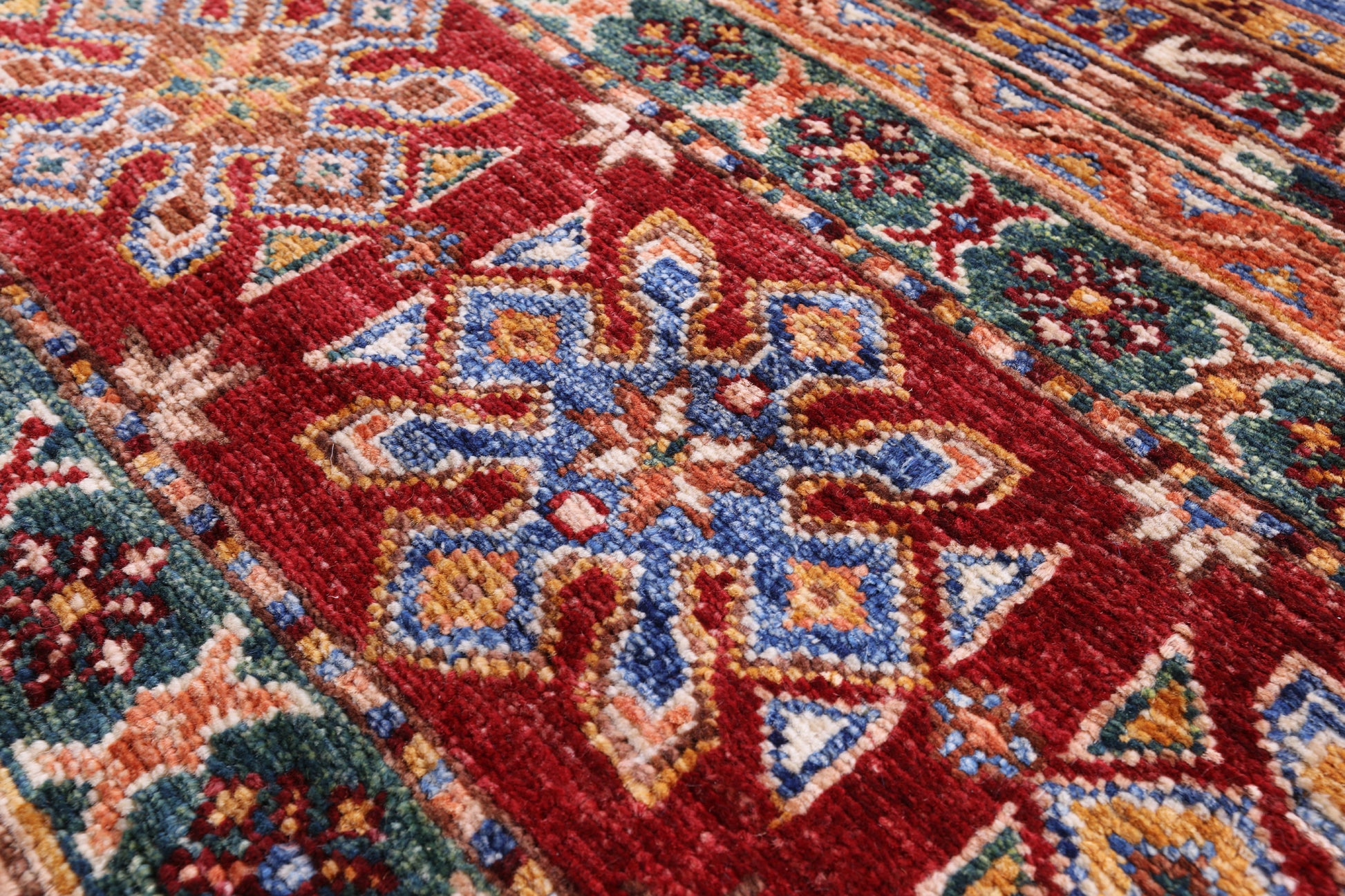 Blue Khorjin Persian Gabbeh Hand Knotted Wool Runner Rug - 2' 9" X 9' 9" - Golden Nile