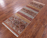 Khorjin Persian Gabbeh Handmade Wool Runner Rug - 2' 8" X 8' 0" - Golden Nile