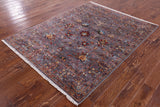 Peshawar Hand Knotted Wool Rug - 5' 0" X 6' 7" - Golden Nile