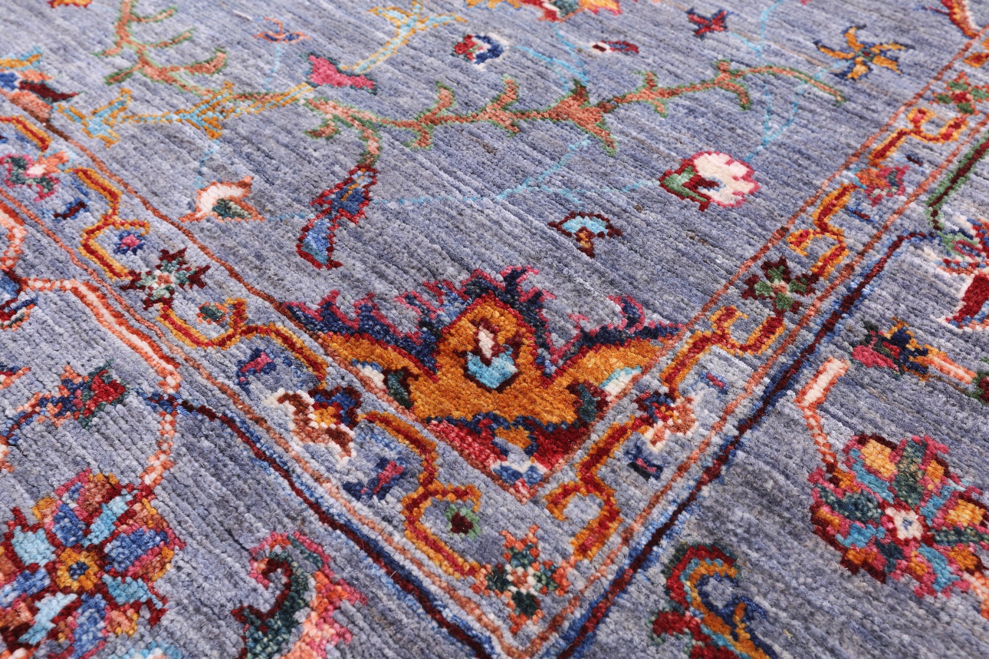 Peshawar Hand Knotted Wool Rug - 5' 0" X 6' 8" - Golden Nile