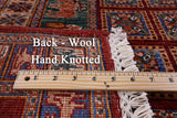 Antiqued Pazyryk Historical Design Hand Knotted Wool Rug - 5' 0" X 6' 9" - Golden Nile