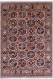 Turkmen Ersari Hand Knotted Wool Rug - 6' 1" X 8' 7" - Golden Nile
