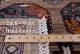 Turkmen Ersari Hand Knotted Wool Rug - 6' 1" X 8' 7" - Golden Nile