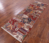 Super Kazak Handmade Wool Runner Rug - 2' 10" X 8' 4" - Golden Nile