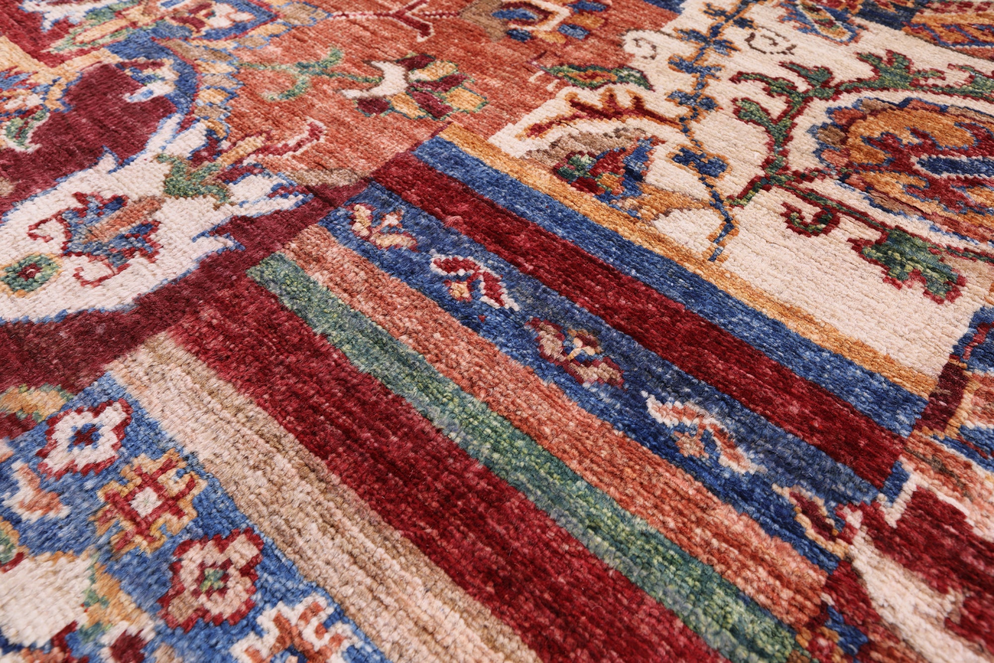 Super Kazak Handmade Wool Runner Rug - 2' 10" X 8' 4" - Golden Nile