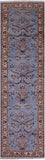 Blue Persian Tabriz Handmade Wool Runner Rug - 2' 10" X 9' 11" - Golden Nile