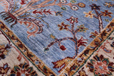 Blue Persian Tabriz Handmade Wool Runner Rug - 2' 10" X 9' 11" - Golden Nile