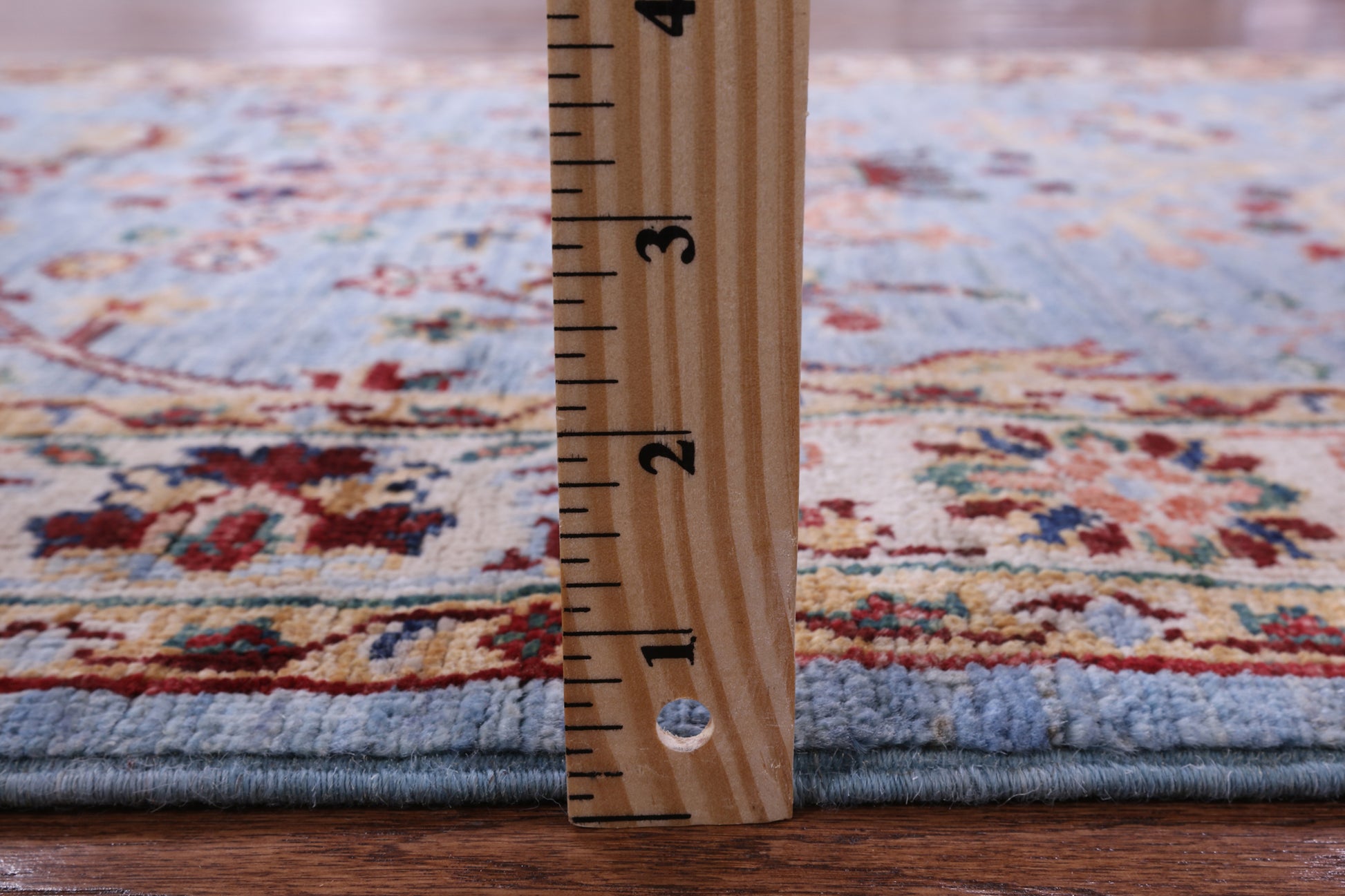 Blue Persian Tabriz Handmade Wool Runner Rug - 2' 10" X 9' 11" - Golden Nile