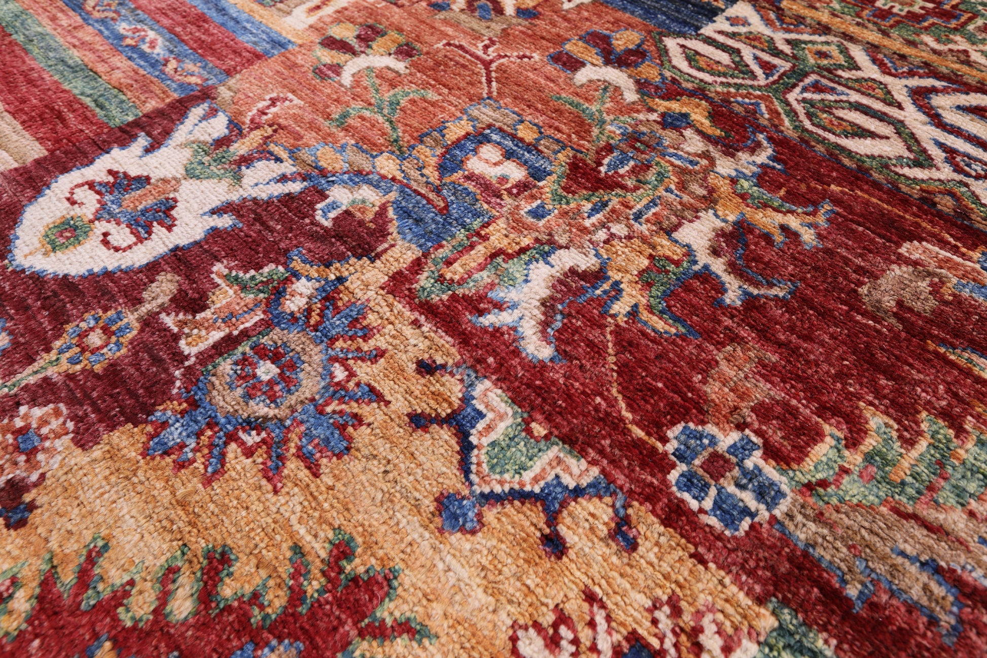 Super Kazak Handmade Wool Runner Rug - 2' 10" X 8' 4" - Golden Nile