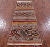 Khorjin Persian Gabbeh Handmade Wool Runner Rug - 2' 9" X 8' 1" - Golden Nile