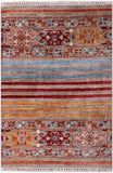 Khorjin Persian Gabbeh Handmade Wool Rug - 2' 8" X 4' 0" - Golden Nile